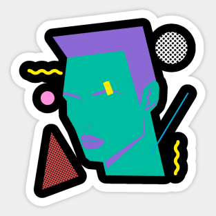 GRACE JONES 80S STYLE GEOMETRIC Sticker